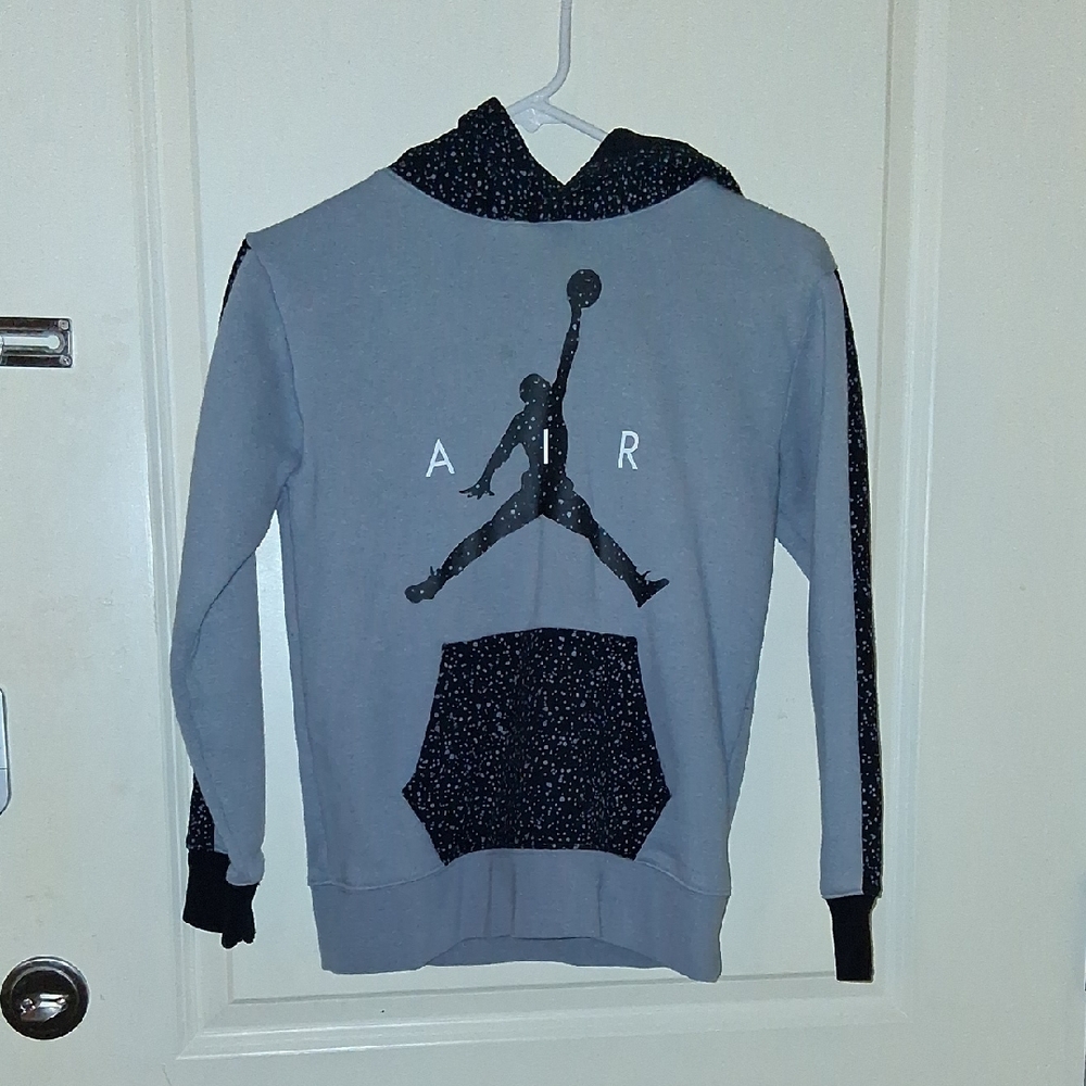 Jordan Gray and Black Sweatshirt Hoodie